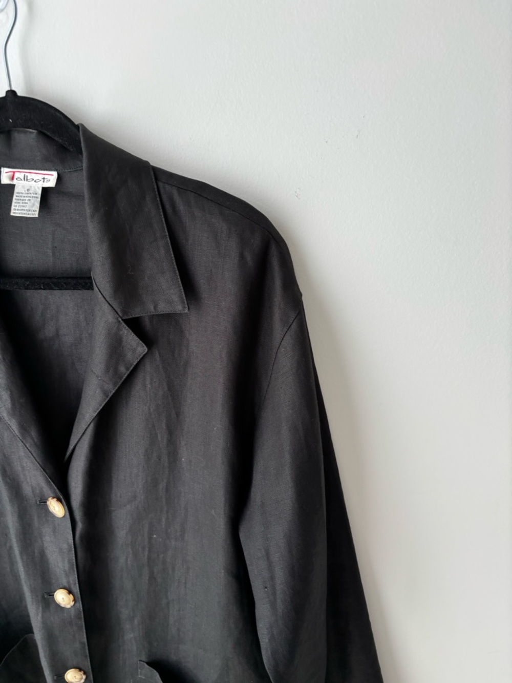 Vintage Talbots 100% Linen Blazer Jacket Size 6 Medium Minimalist Classic - Picture 7 of 11